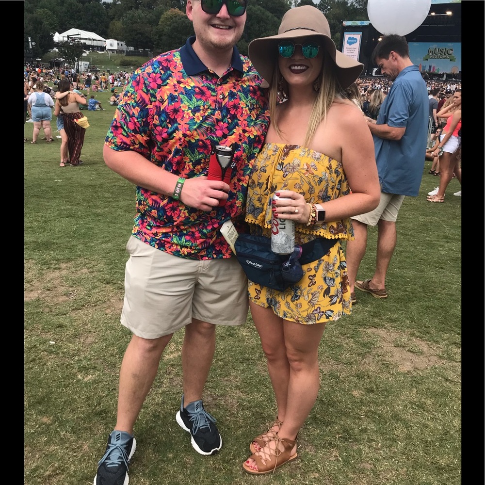 Butterfly mustard romper